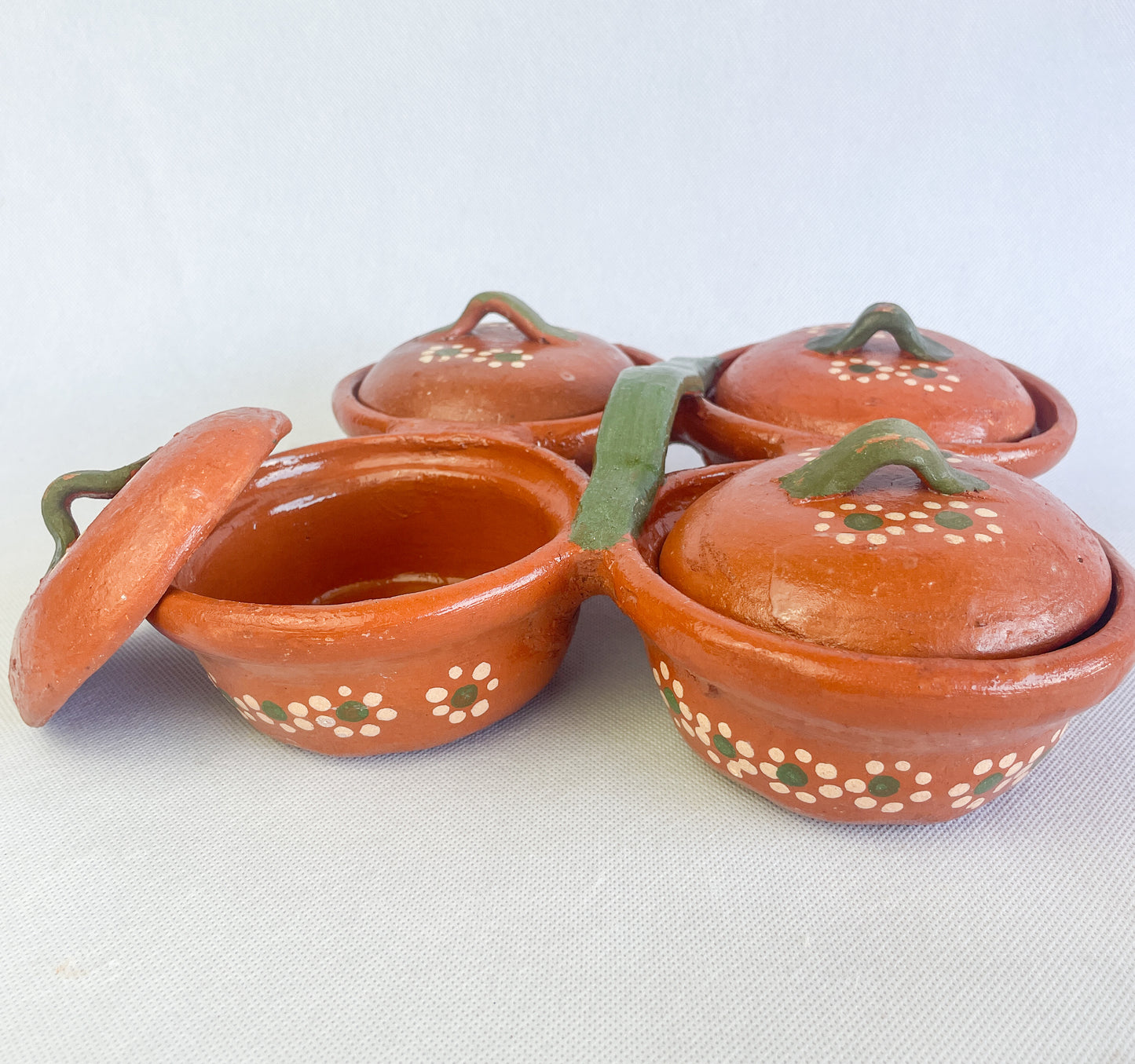 Jalisco Mexican Clay 4 in 1 Bowl Salsera Mexican Salsera 4 en 1 Salsera para Tacos