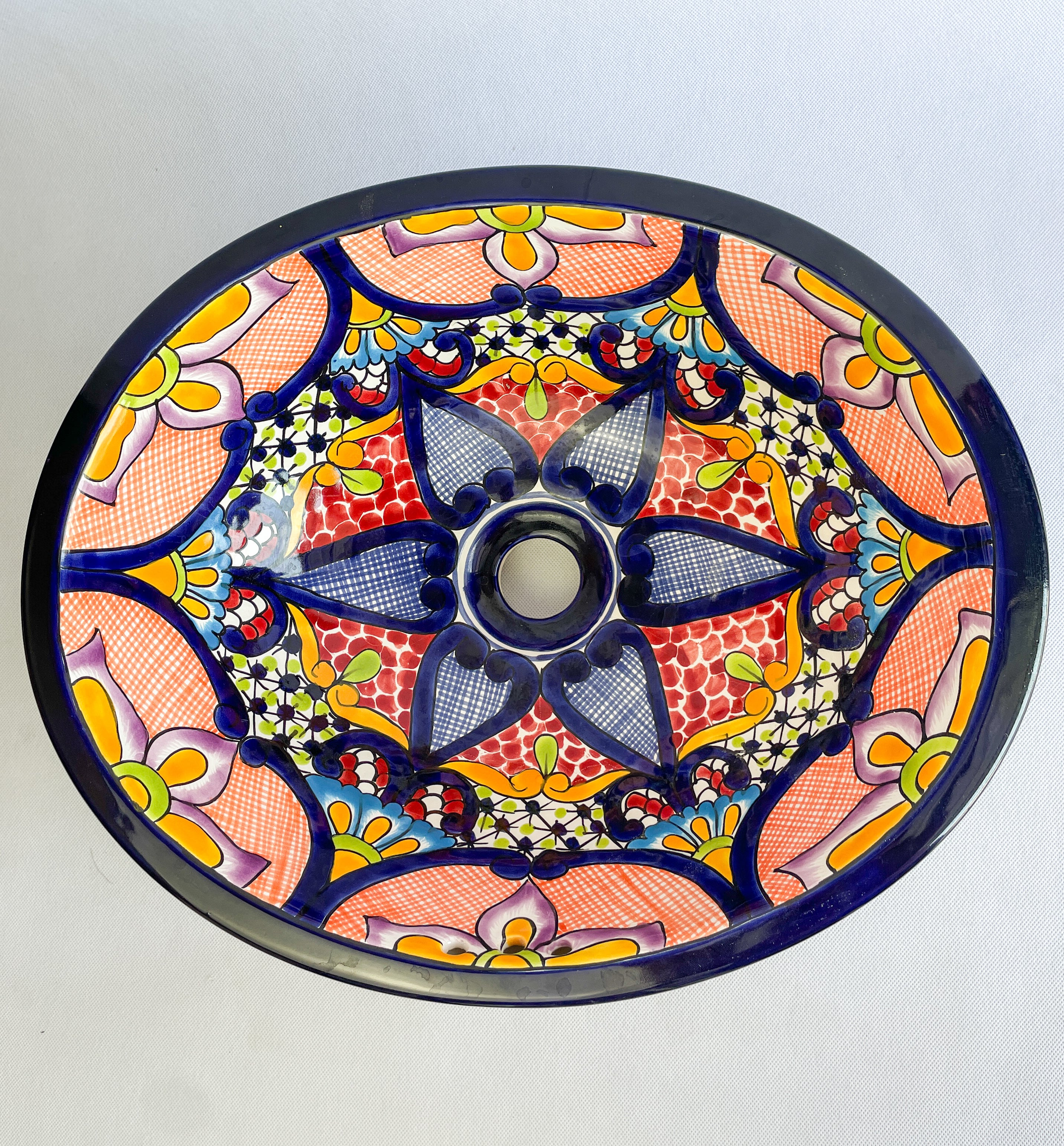 17” X 14” Talavera Mexican Sink Hand Painted Drop-In Folk outlet Art Bathroom Ceramic Sink Handmade #048