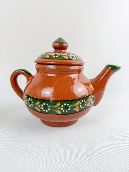 Traditional Mexican Tea Pot Set 16pc - Juego de Te Barro