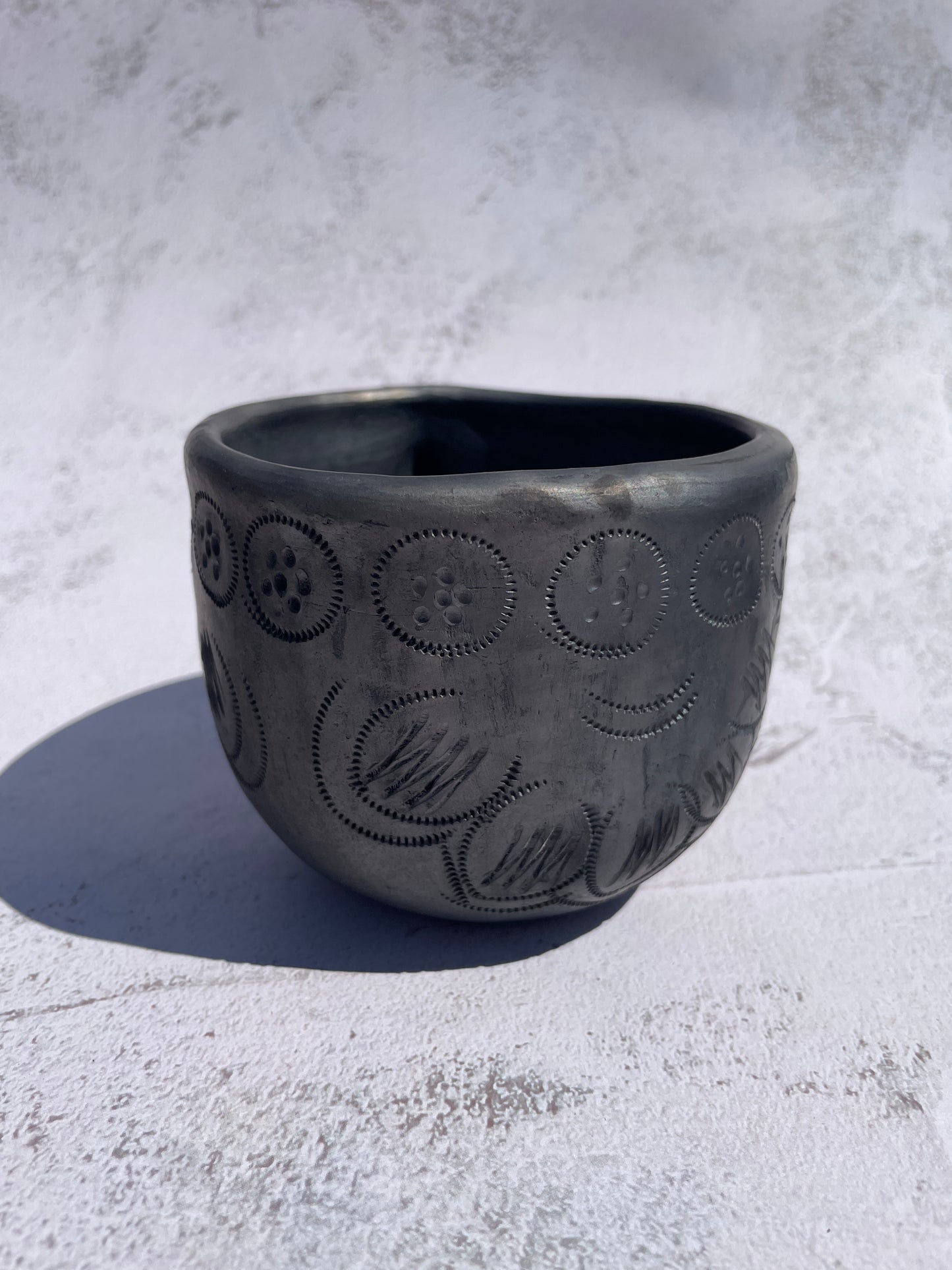 Oaxaca Black Clay Mugs With Plate Taza Con Plato Barro Negro Black Pottery