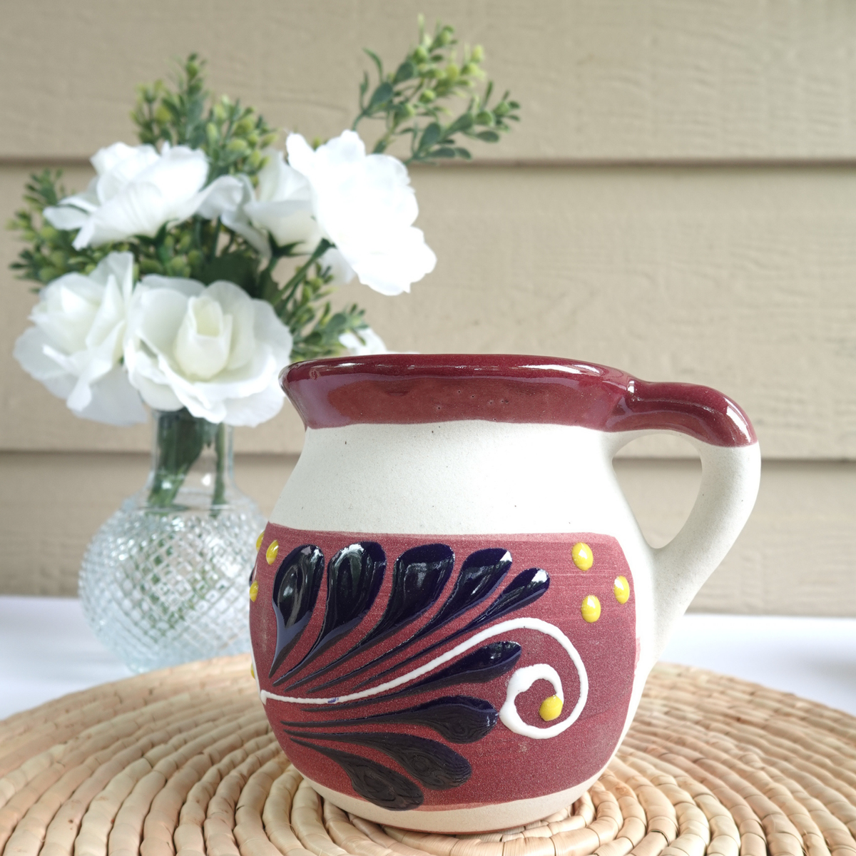 Handmade Mexican Clay Mug (Jarrito Style)
