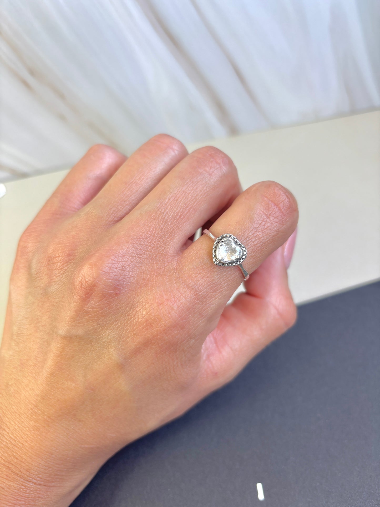 Silver 925 Heart Promise Ring - Anillo promesa con zirconia