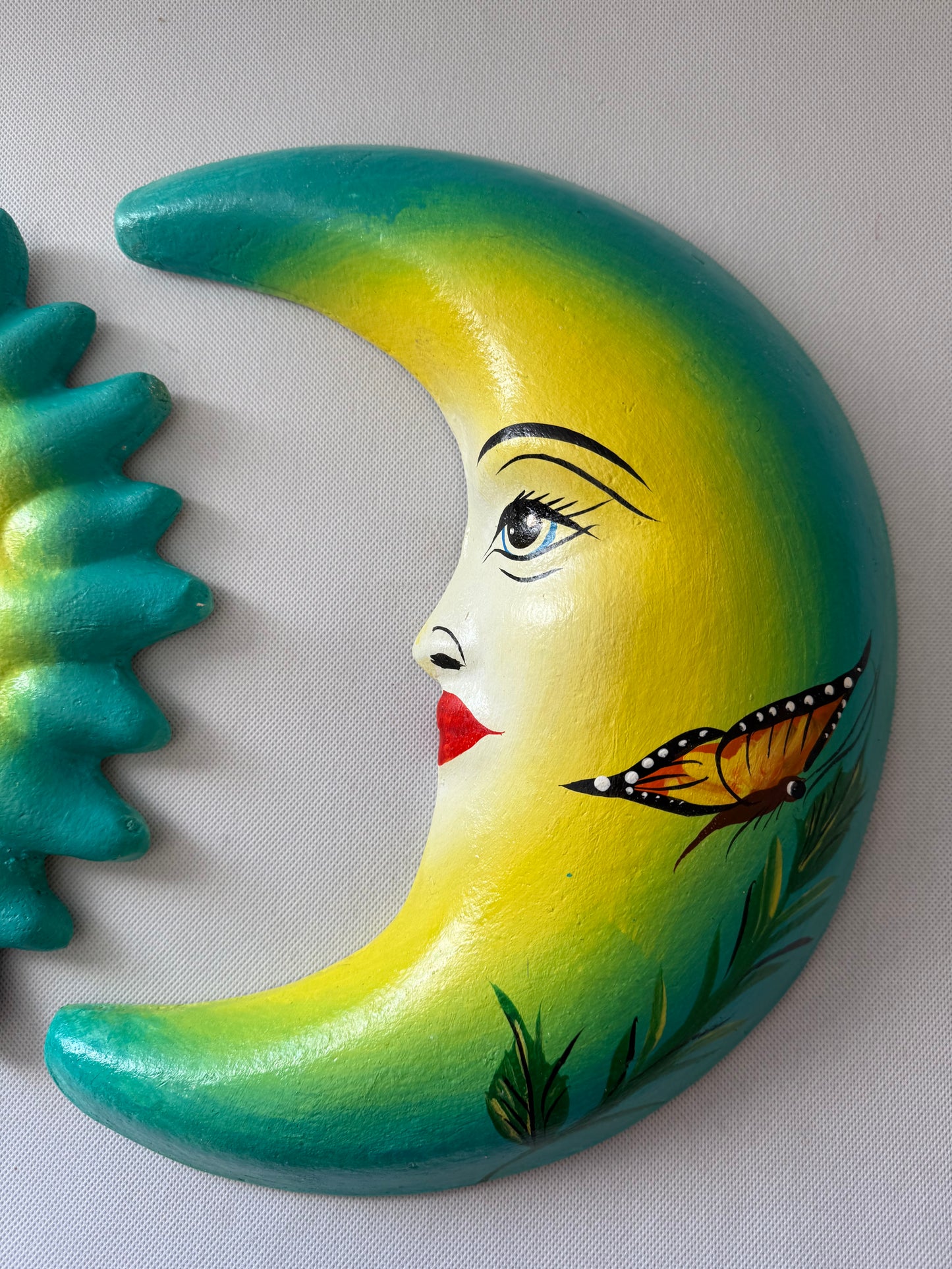 Mexican Sun And Moon Art Mexican Sun Art Wall Art Mexican Outdoor Wall Art Colorful Wall Art Mexican Wall Decor Mexican Home Decor