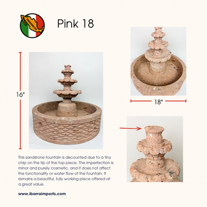 Sandstone Water Fountain Tier Outdoor DISCOUNTED