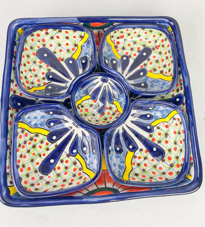 Mexican Tray Talavera Pottery Tray Snack Tray Talavera Tray Mexican Serving Tray Mexican Food Appetizers Mexican Snack Foods