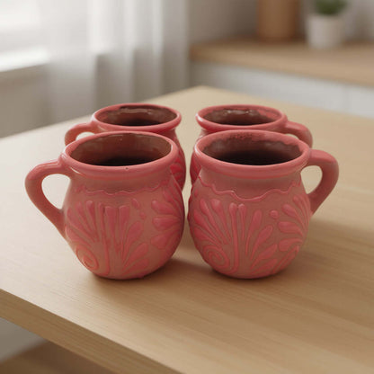 Wholesale Pink Talavera Mug | Authentic Handmade Mexican Clay Jarrito