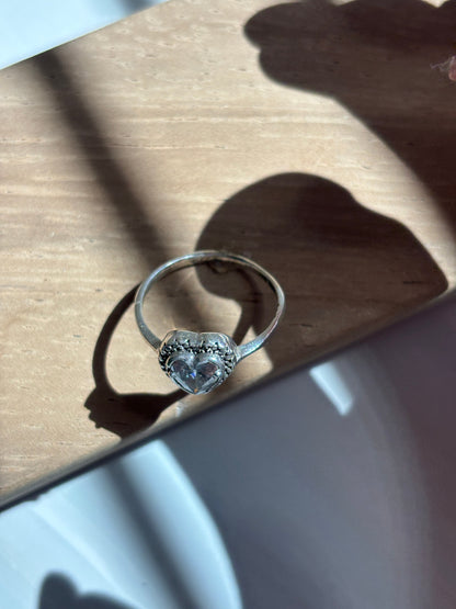 Silver 925 Heart Promise Ring - Anillo promesa con zirconia