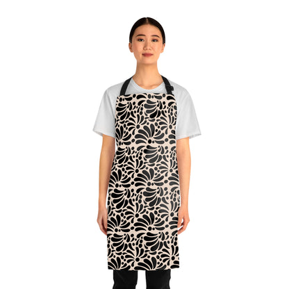 Black Talavera Design Apron - Mandil Talavera Negro