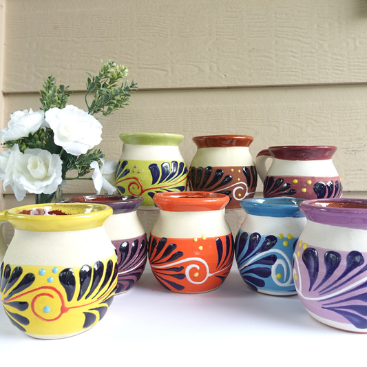 Handmade Mexican Clay Mug (Jarrito Style)