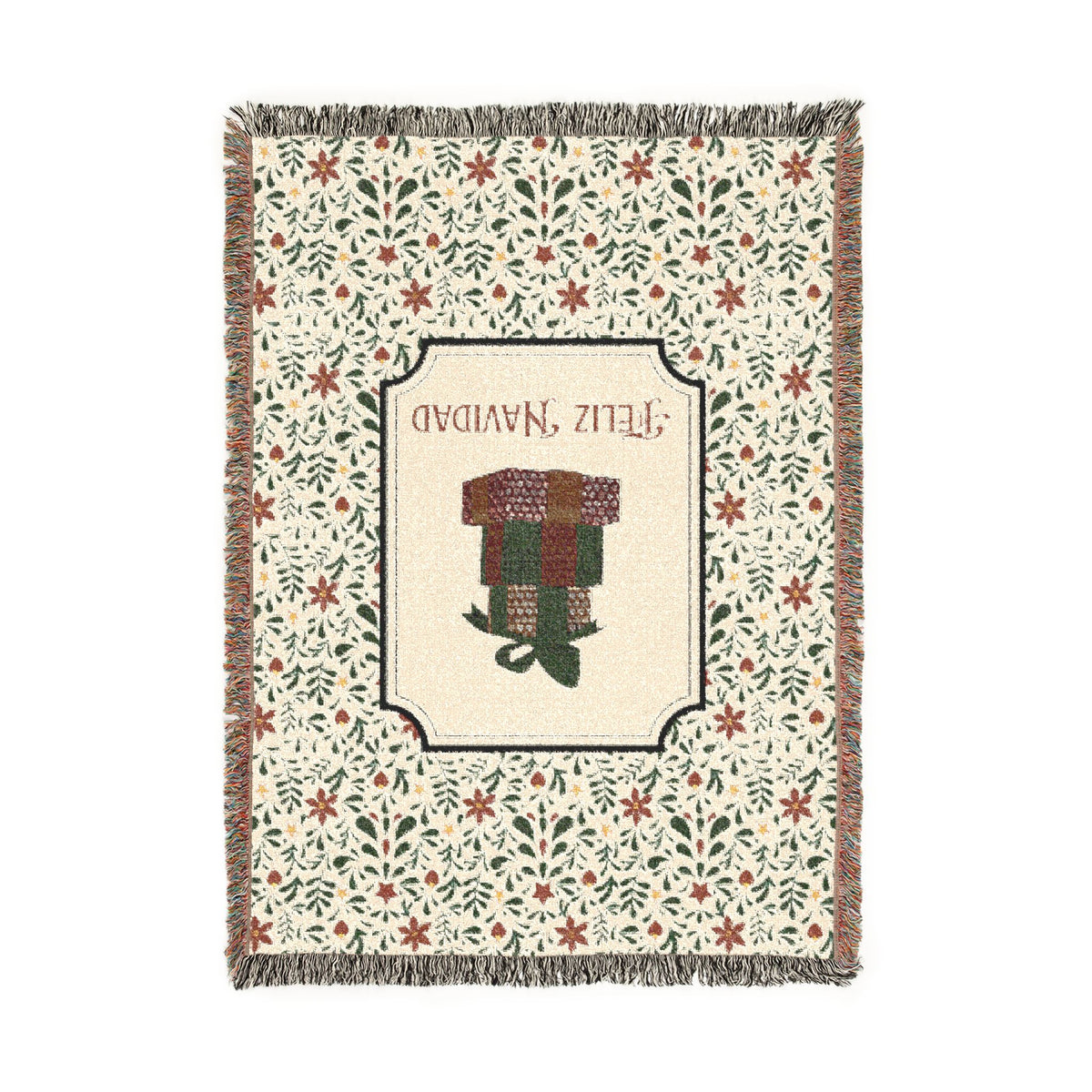 Christmas Blanket Talavera Blanket - Feliz Navidad Cobija Talavera