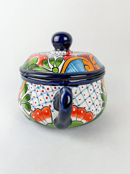 Talavera Pot Cazuela Sopera Talavera Pottery Mexican Clay Pot