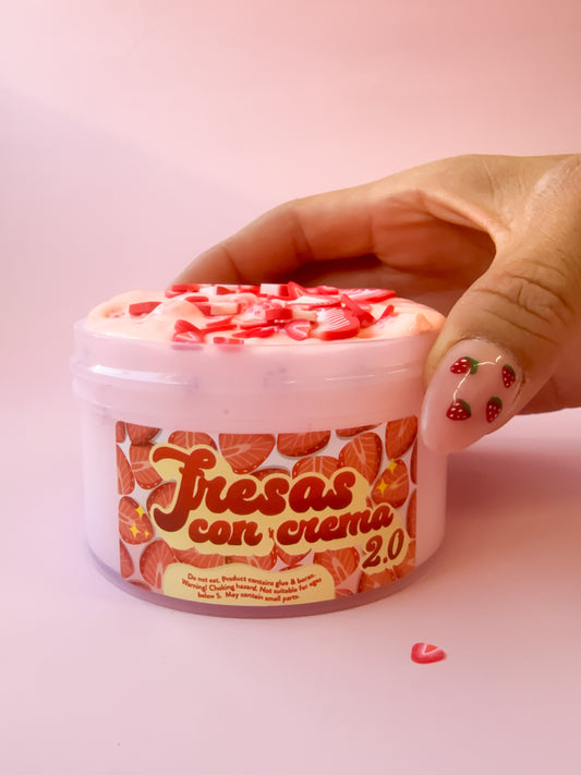 Fresas Con Crema Inspired Slime - Fresas con Crema Slime