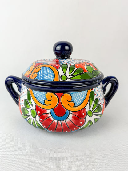 Talavera Pot Cazuela Sopera Talavera Pottery Mexican Clay Pot