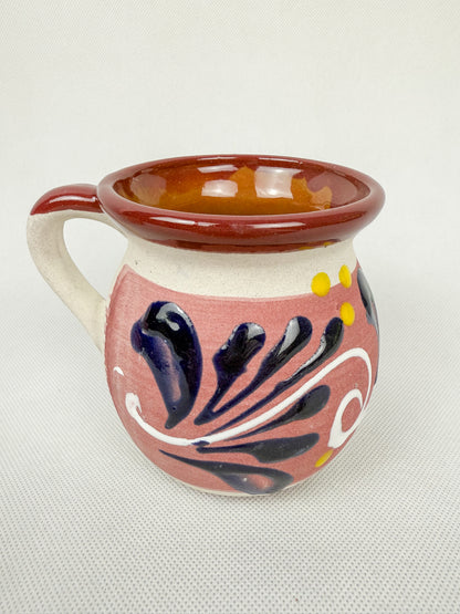 Mexican Clay Mugs Engobe Colorful Tazas De Barro