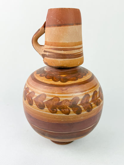 Mexican Clay Botellon Bottle 3 Liters Botellon de Barro Terracotta