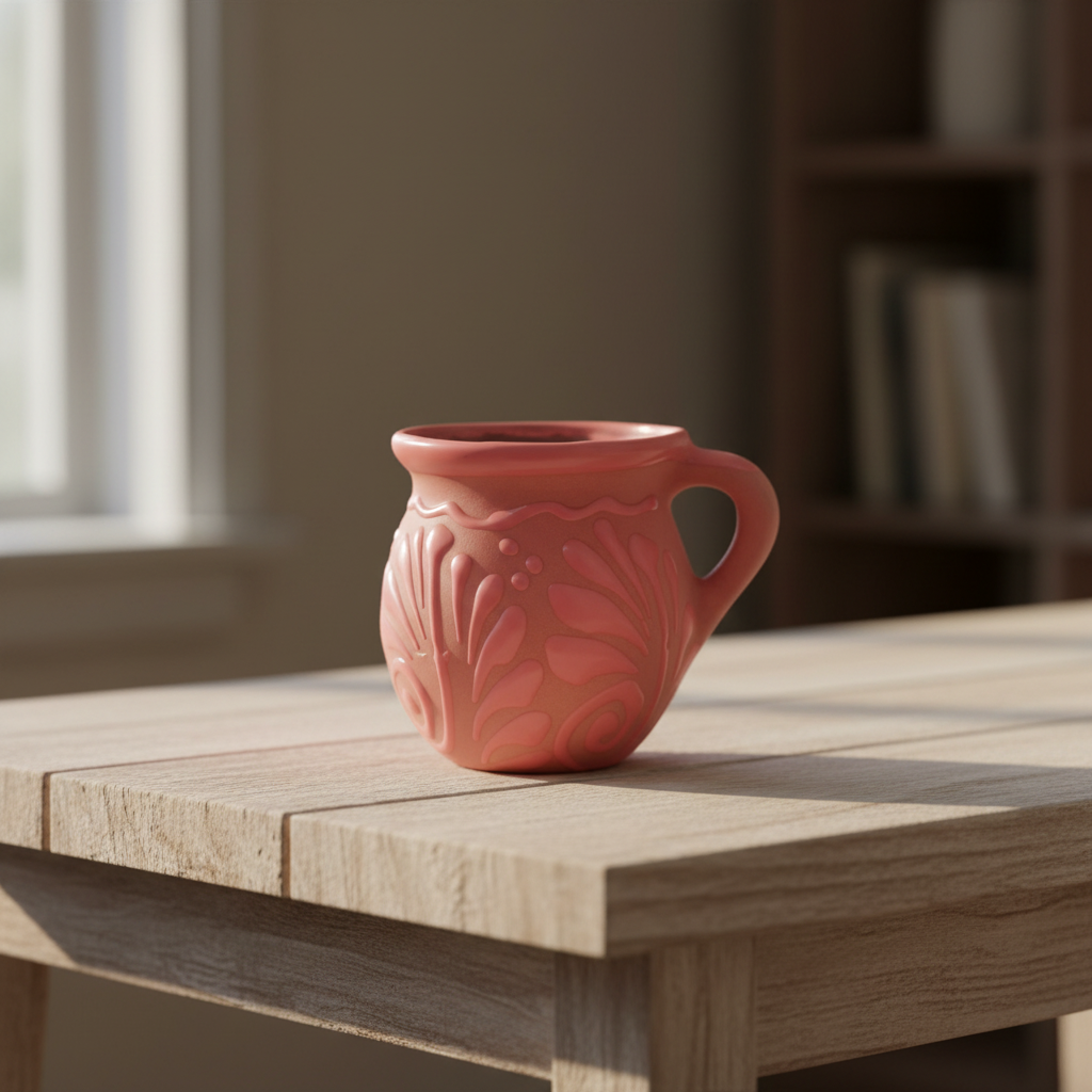 Wholesale Pink Talavera Mug | Authentic Handmade Mexican Clay Jarrito