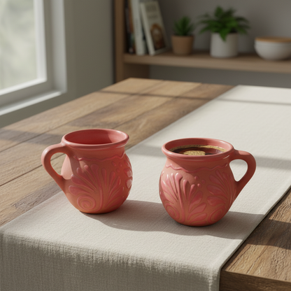 Wholesale Pink Talavera Mug | Authentic Handmade Mexican Clay Jarrito