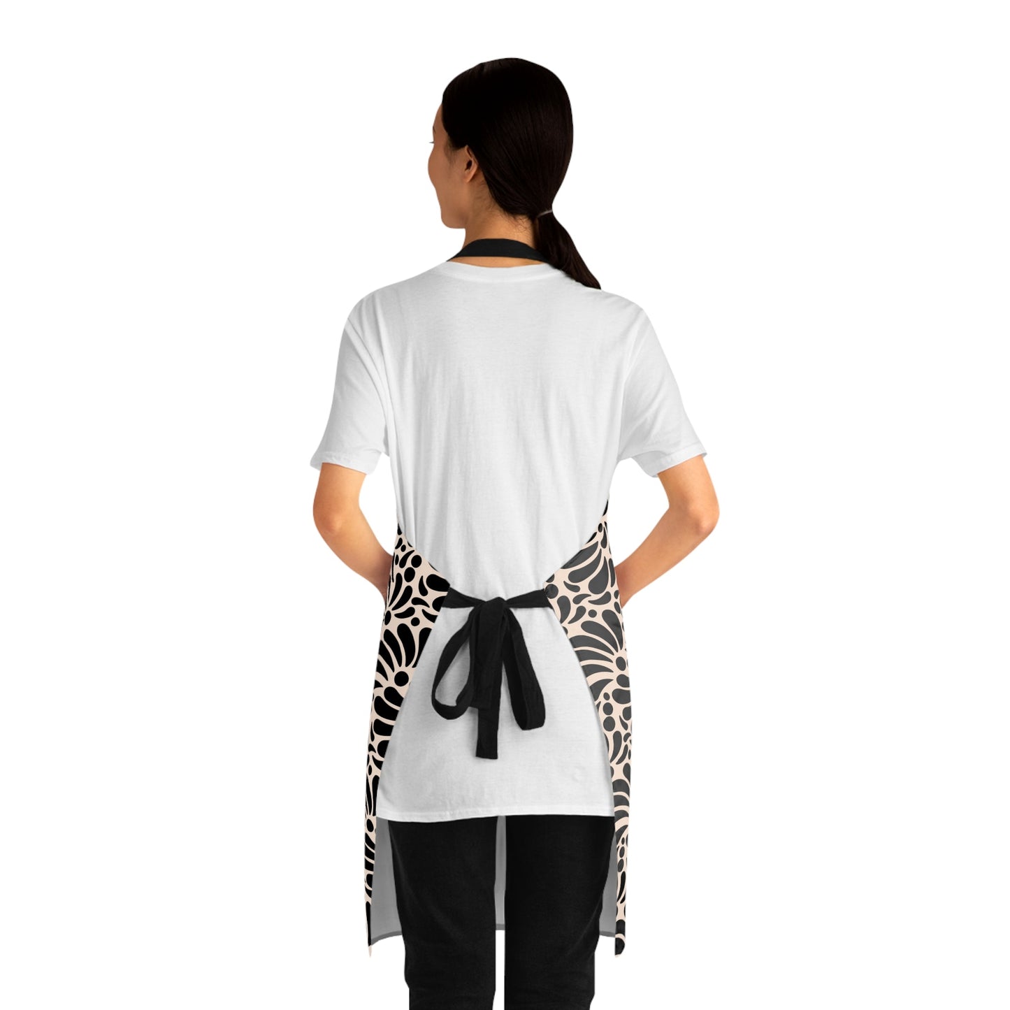 Black Talavera Design Apron - Mandil Talavera Negro