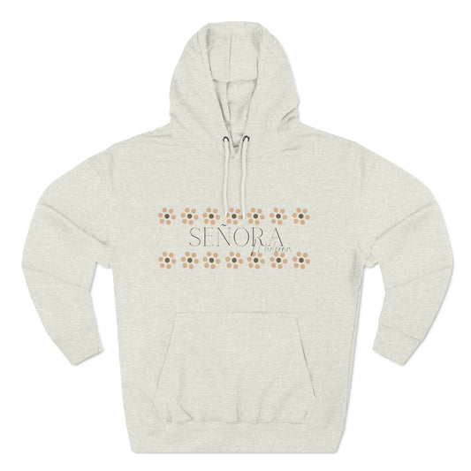 Señora Moderna Hoodie Señora Vibes Señora Era Mexican Pottery Barro Mexicano Three-Panel Fleece Hoodie