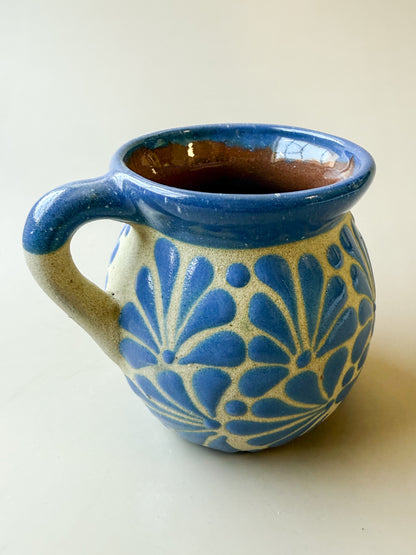 Mexican Clay Mugs Engobe Colorful Tazas De Barro Talavera Coffee Mug