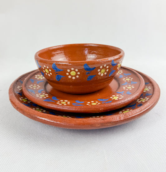 Michoacan Red Clay Pottery Dinnerware Set - Vajilla de Barro
