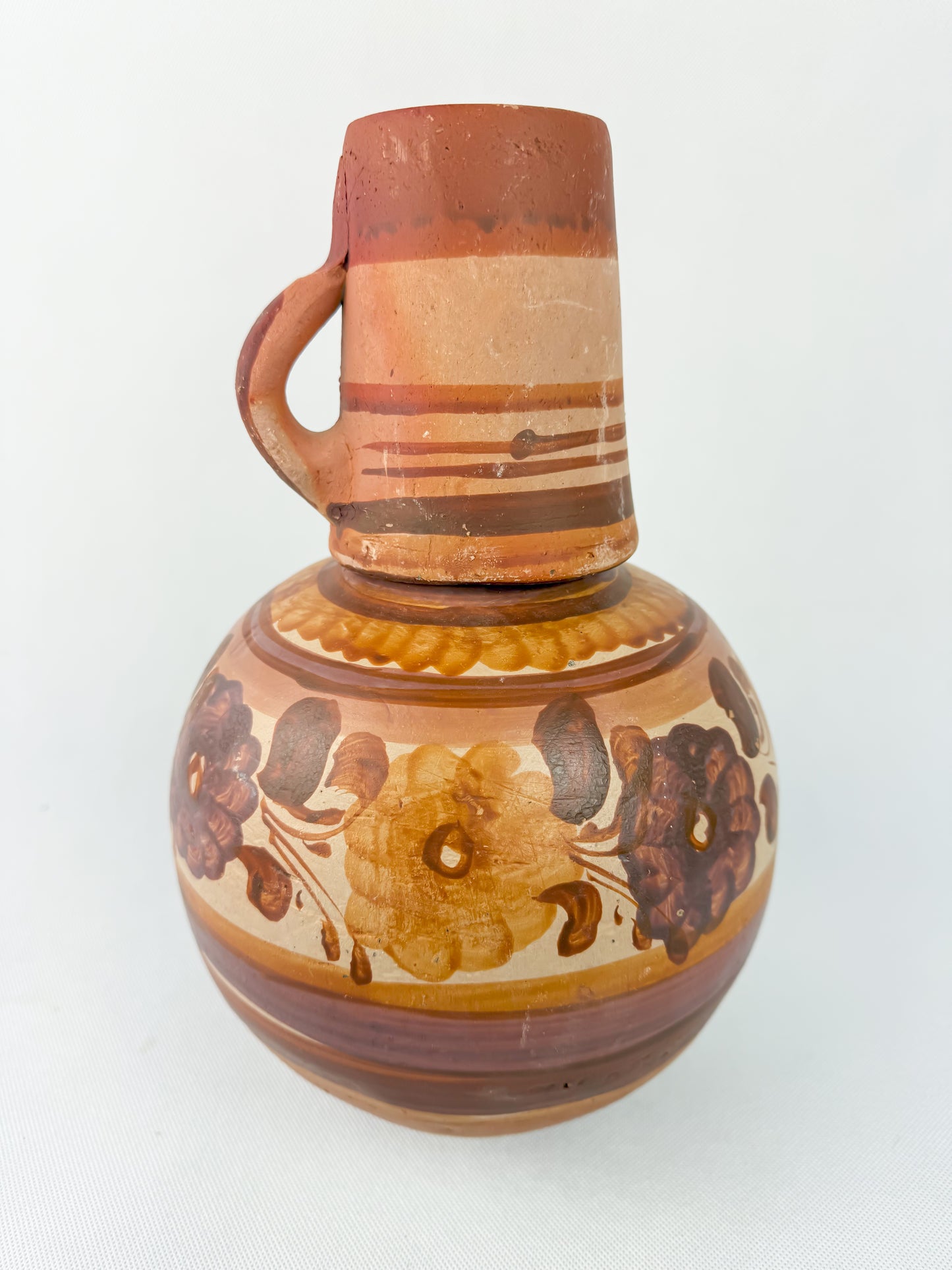 Mexican Clay Botellon Bottle 3 Liters Botellon de Barro Terracotta