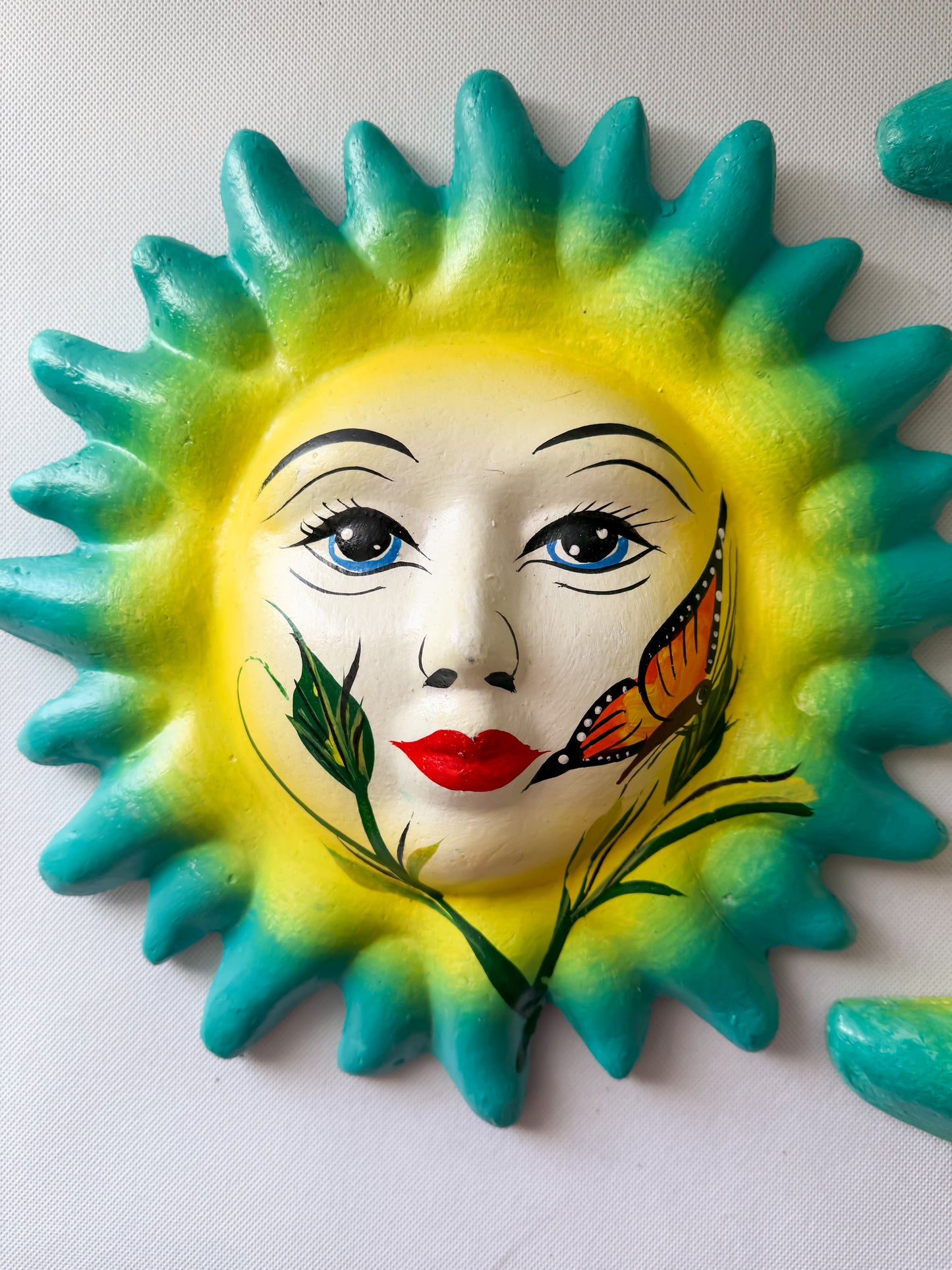 Mexican Sun And Moon Art Mexican Sun Art Wall Art Mexican Outdoor Wall Art Colorful Wall Art Mexican Wall Decor Mexican Home Decor