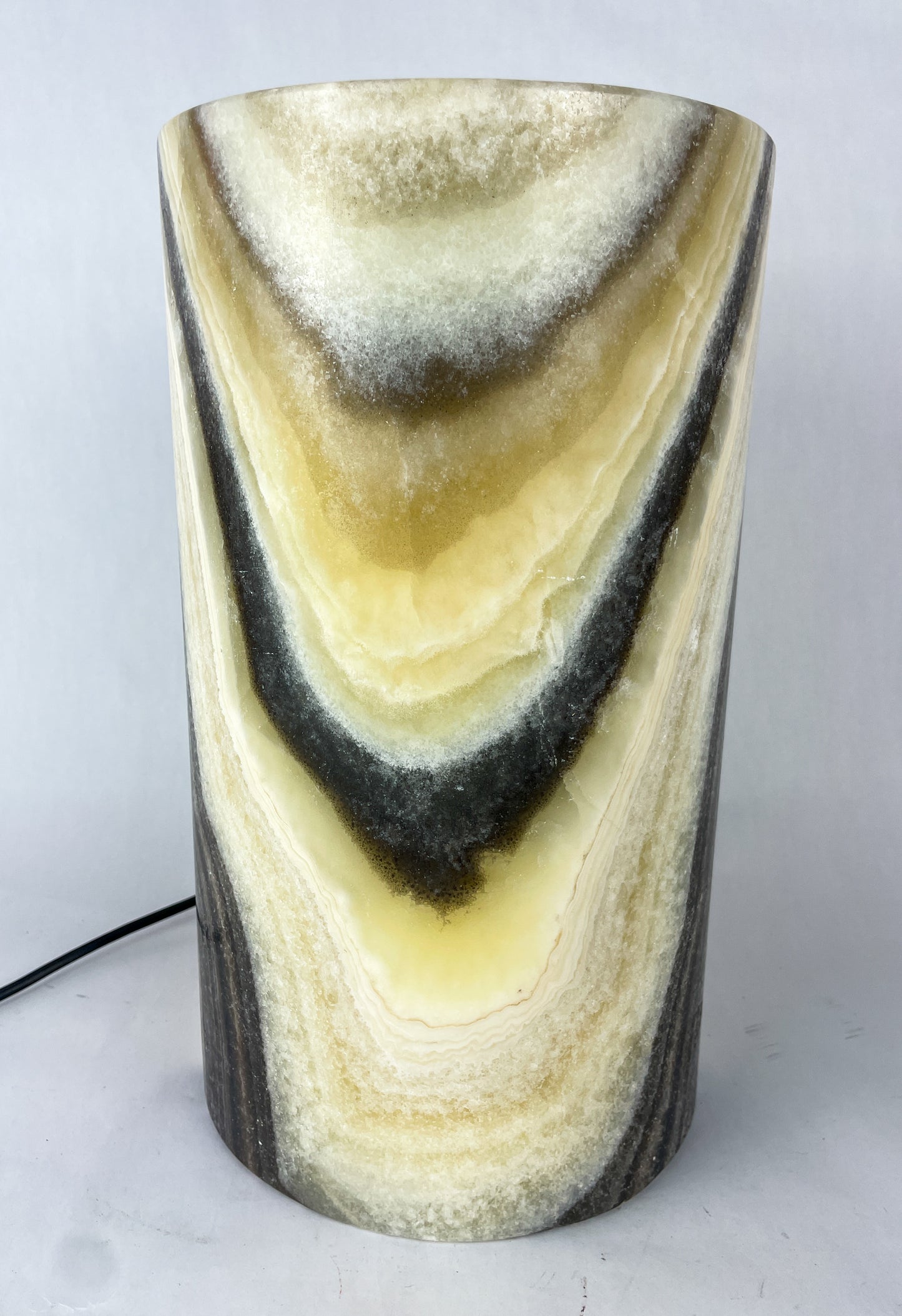 Ivory Onyx Table Lamp Cylindrical Table Lamp Stone Table Lamps