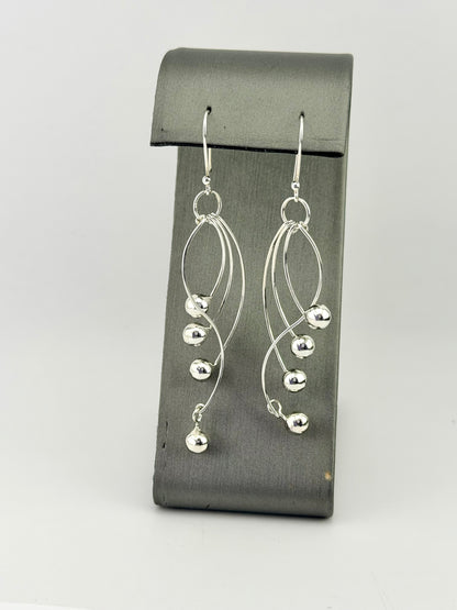 Silver Sterling 925 Dangle Earrings - Aretes plata 925 colgantes