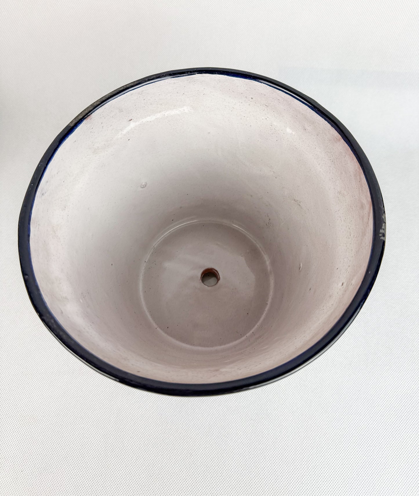 Talavera Mexican Flower Pot With Saucer Maceta Con Plato Colorful Blue