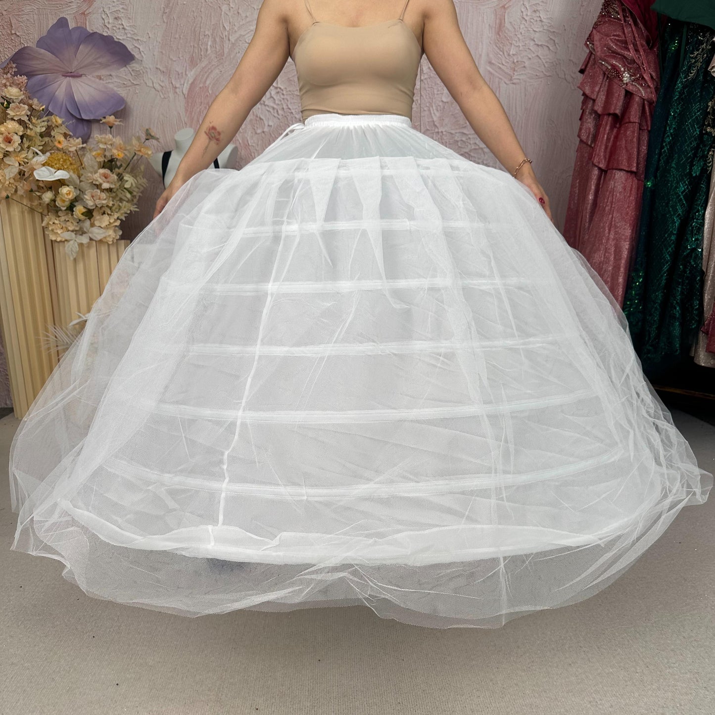 (Live 1)Crinoline Petticoat 7-Line Hoop