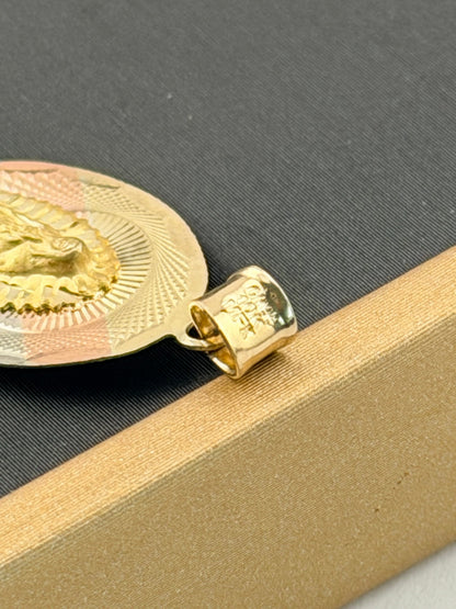 10k Gold Virgin Mary Pendant - Medalla Virgen de Guadalupe