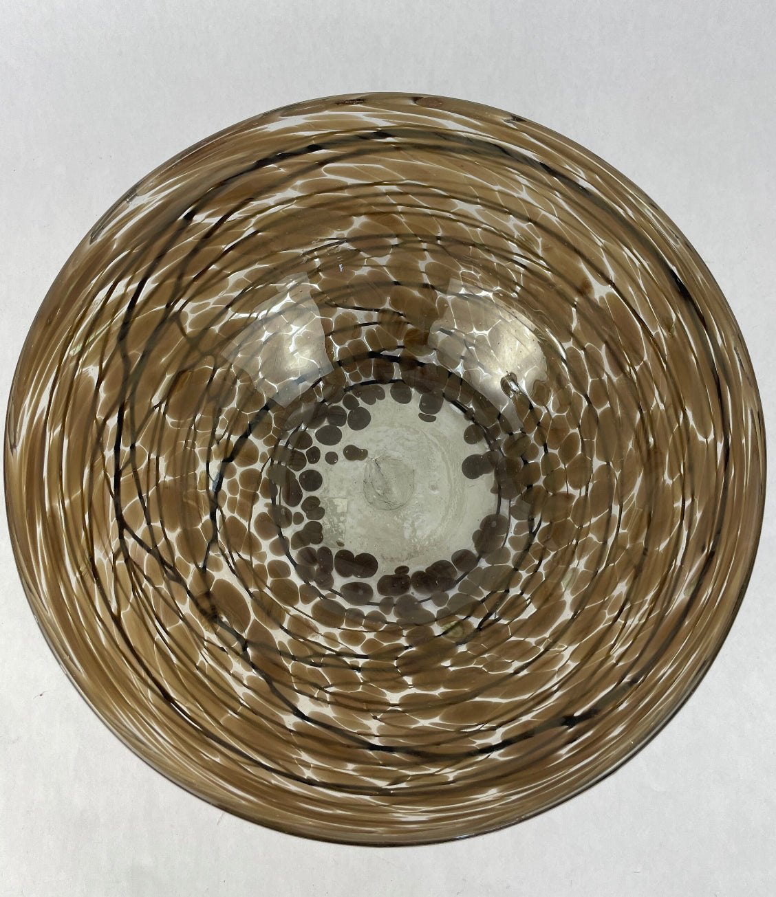 Mexican Glass Bowl Serving Bowl Blown Glass Bowl Handblown