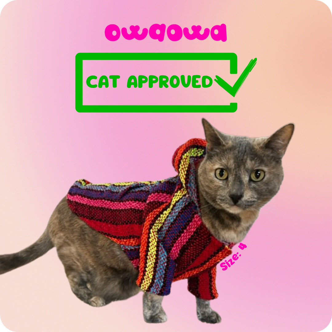Lila Dog + Cat poncho