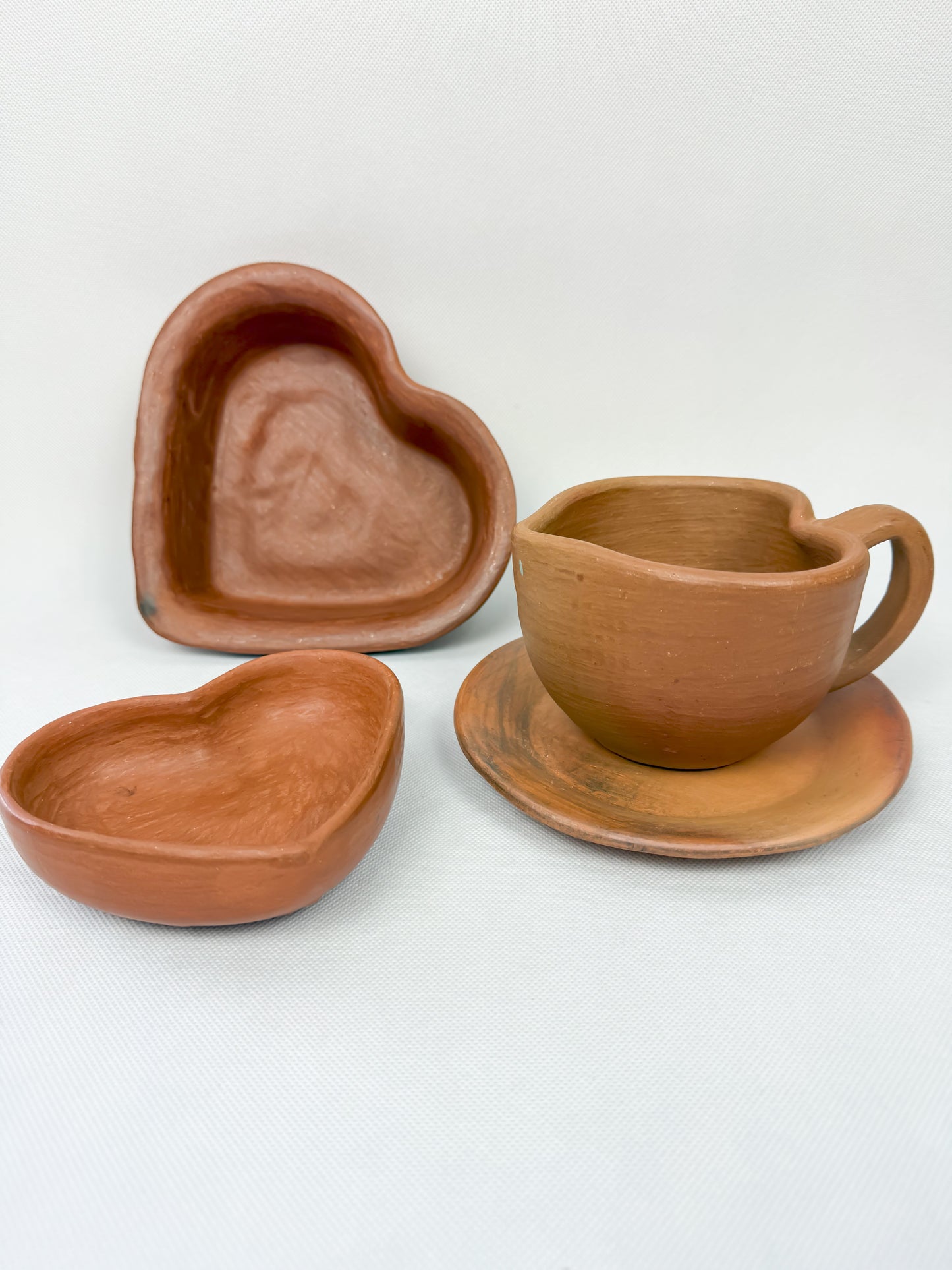 Oaxaca Red Clay Pottery Heart Bowls Mexican Red Clay Pottery Oaxaca Clay Pottery San Marcos Tlapazola Red Clay Pottery