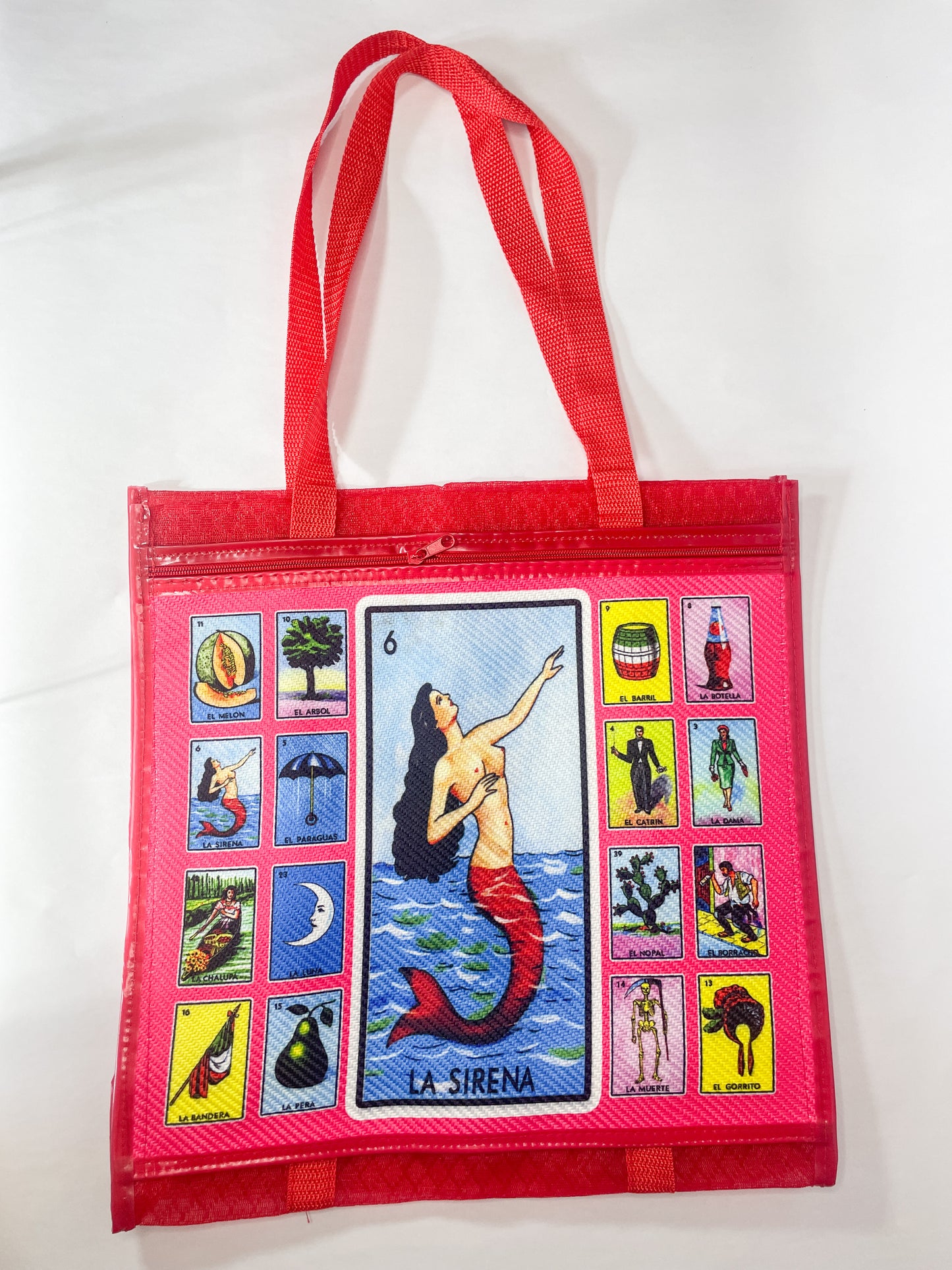 Loteria Mercado Bolsa de Mandado Large 16 in Bag Reusable