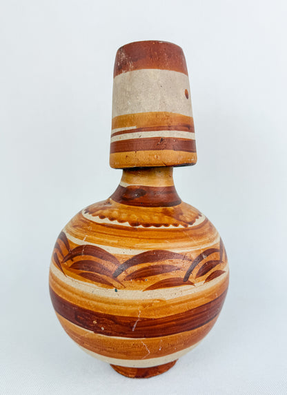 Mexican Clay Botellon Bottle 2 Liters Botellon de Barro Terracotta