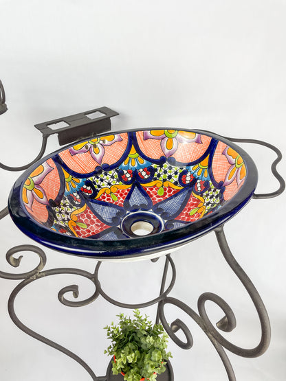 Talavera Sink Stand Mexican Bathroom Sink Mexican Bathroom Vanity