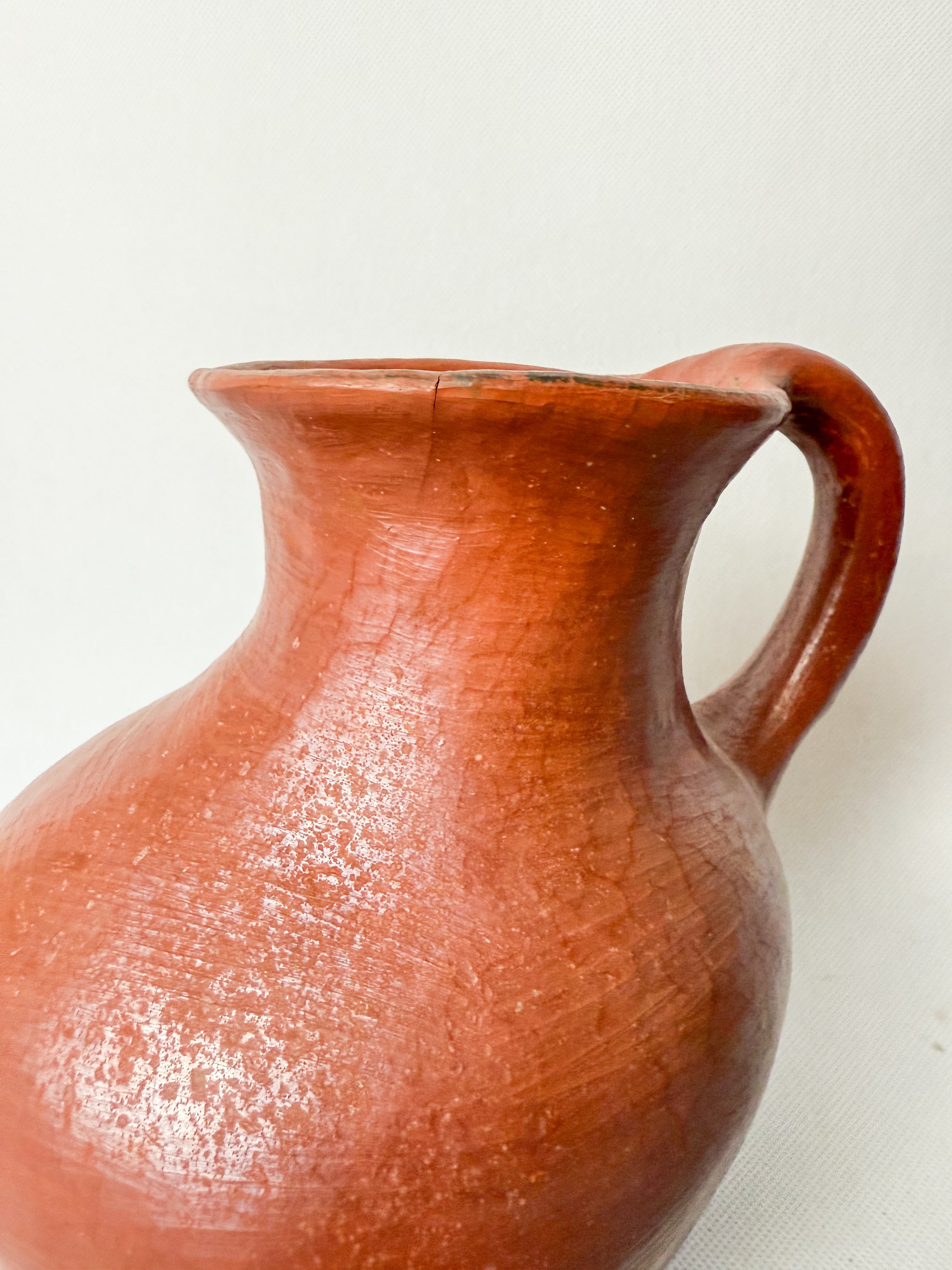 Oaxaca Red Clay Pitcher - Jarra Barro Discounted – TheMexHub