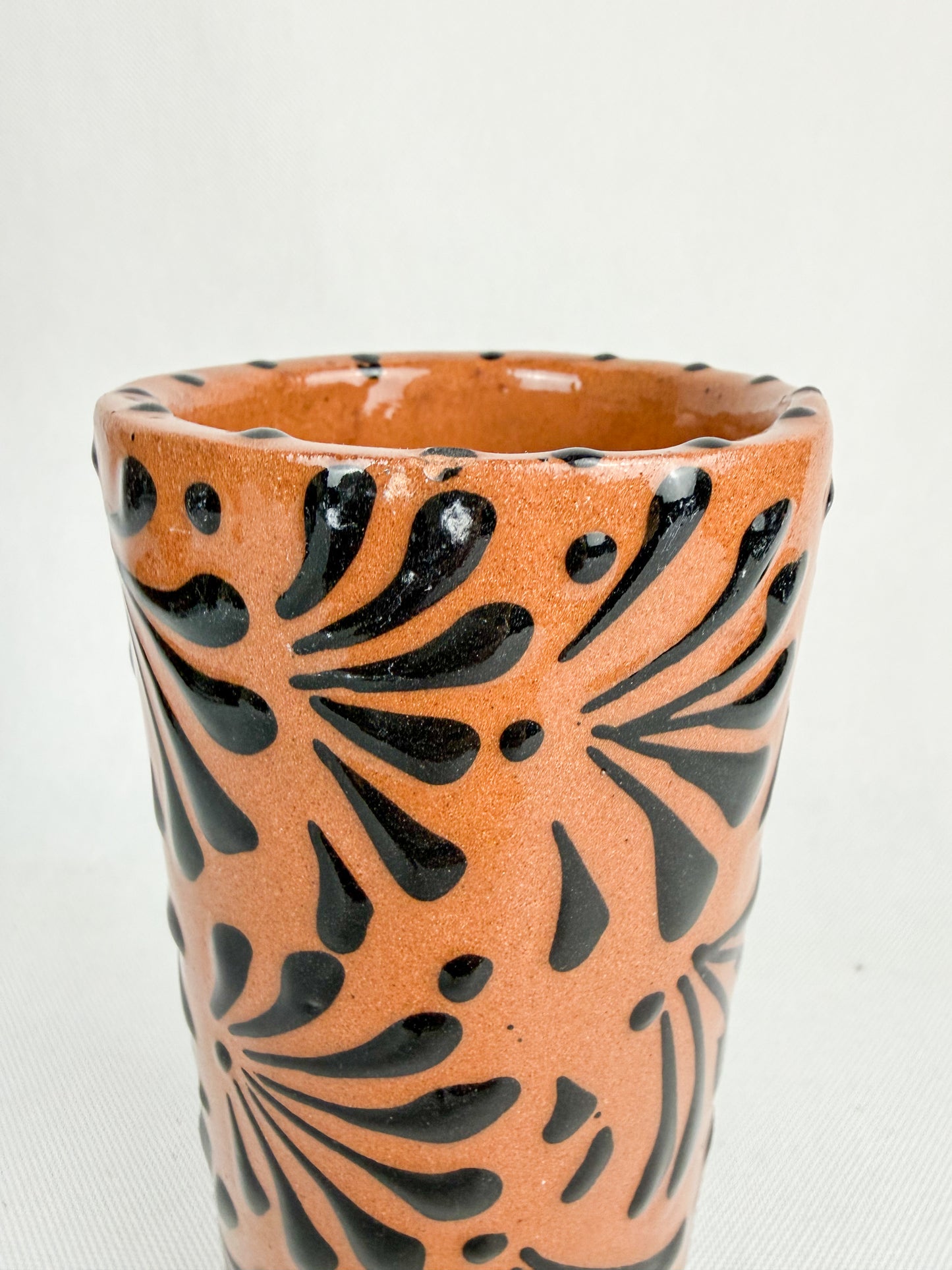 Brown Talavera Style Pitcher Set -  Juego Jarra Cafe
