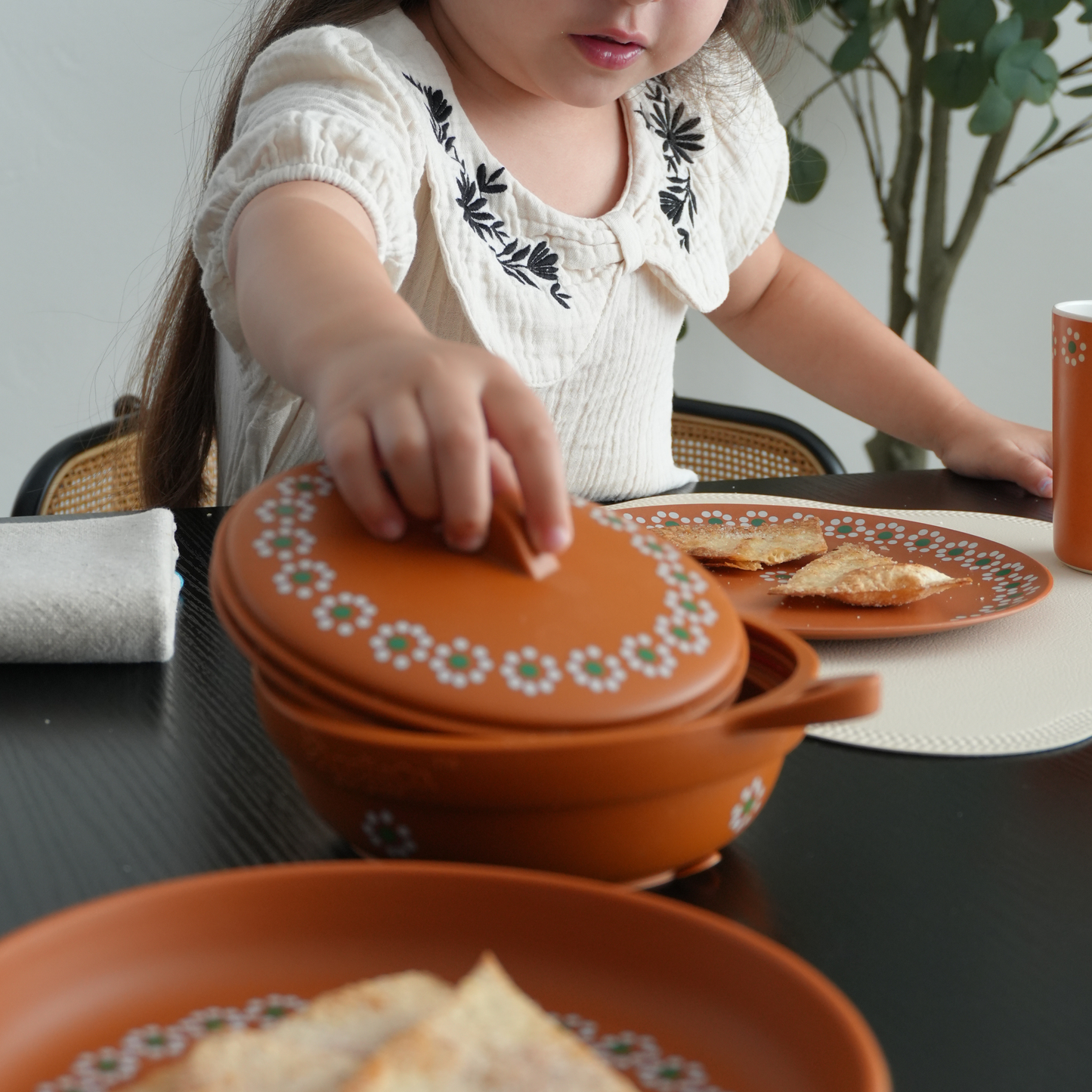 PRE ORDER (Read Description) Mexican Clay Plate Baby Mexican Inspired Silicone Barro Meal Set