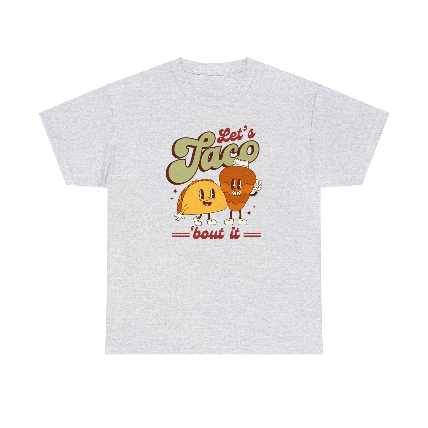 Let’s taco about it Unisex Heavy Cotton Tee. Tacos Al pastor shirt for Mexican or taco lover.