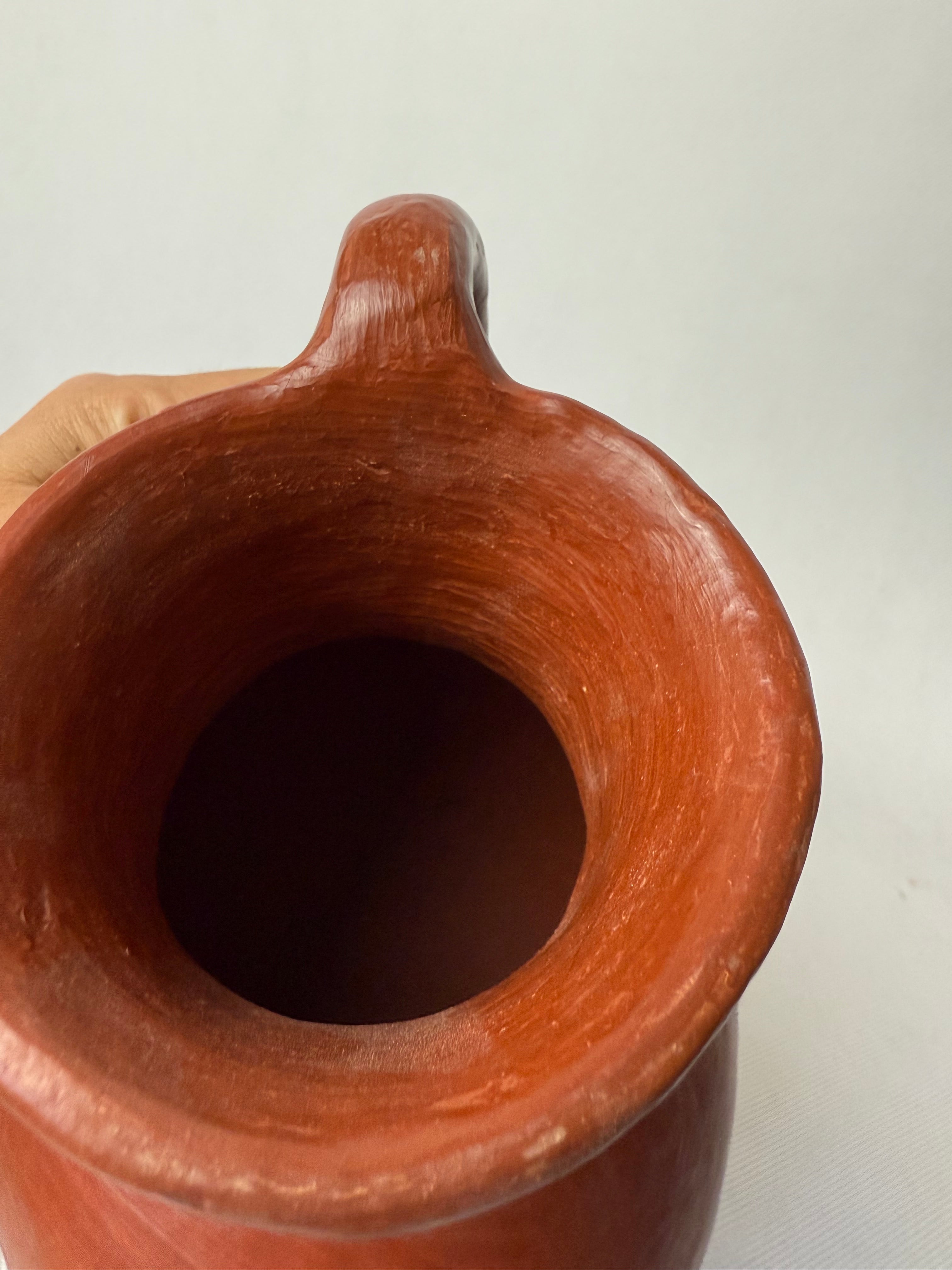 Oaxaca Red Clay Pitcher - Jarra Barro Discounted – TheMexHub
