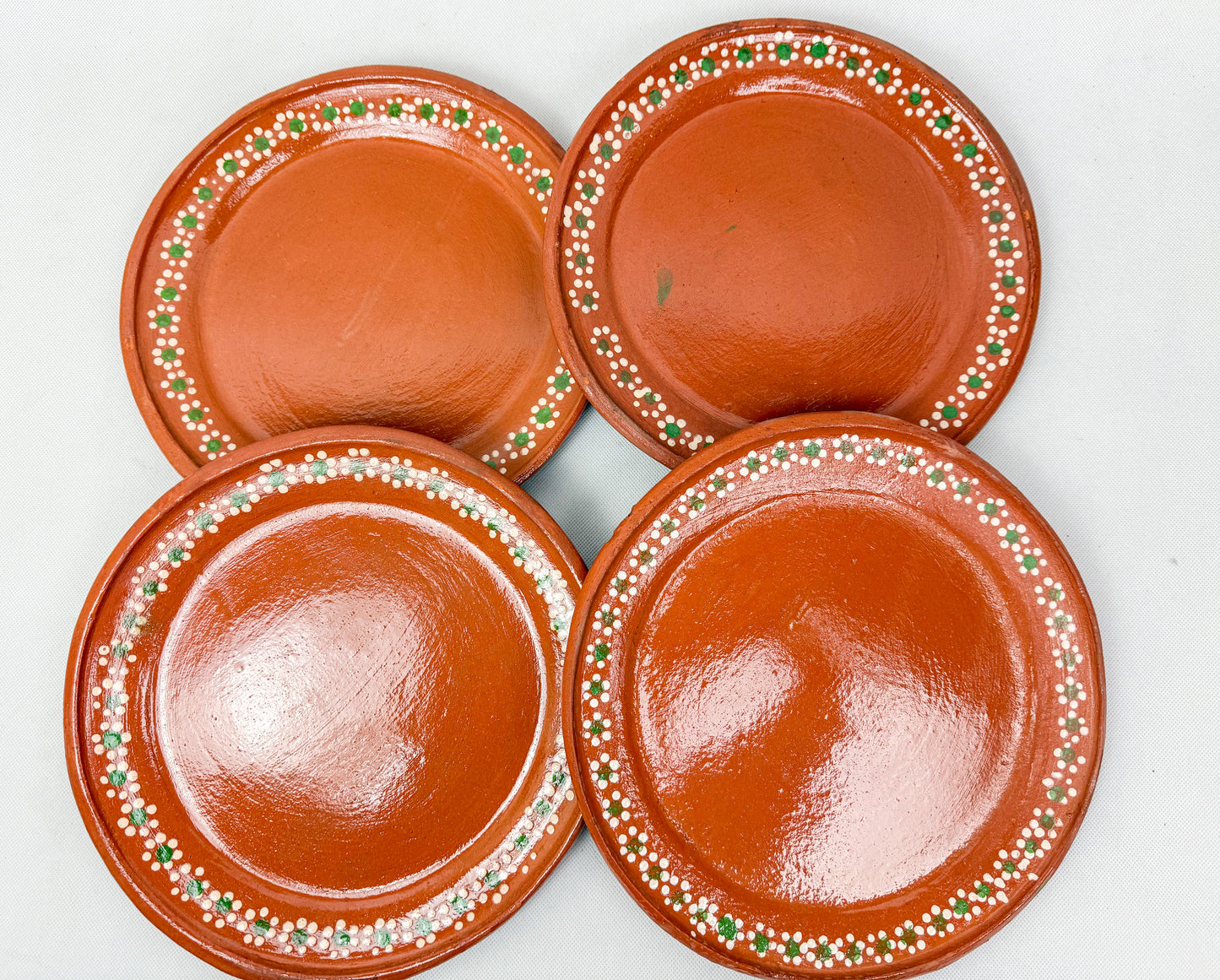Mexican Clay Plates Round Set - Platos Barro