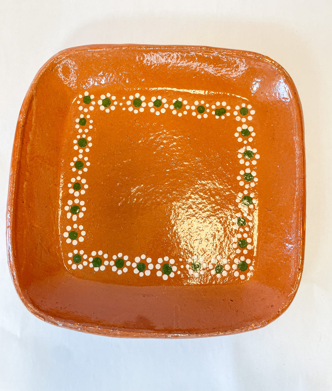 Michaocan Mexican Clay Individual Plate Square 10 Inch Plato Lead Free