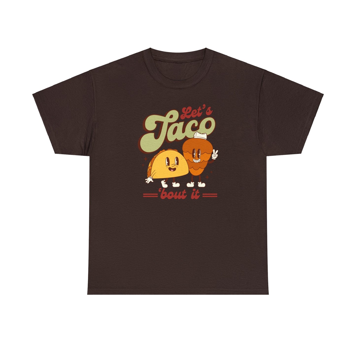 Let’s taco about it Unisex Heavy Cotton Tee. Tacos Al pastor shirt for Mexican or taco lover.