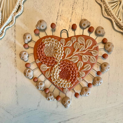 Oaxaca Pottery Wall Heart - Corazon de Pared Barro