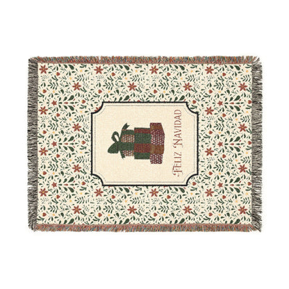 Christmas Blanket Talavera Blanket - Feliz Navidad Cobija Talavera