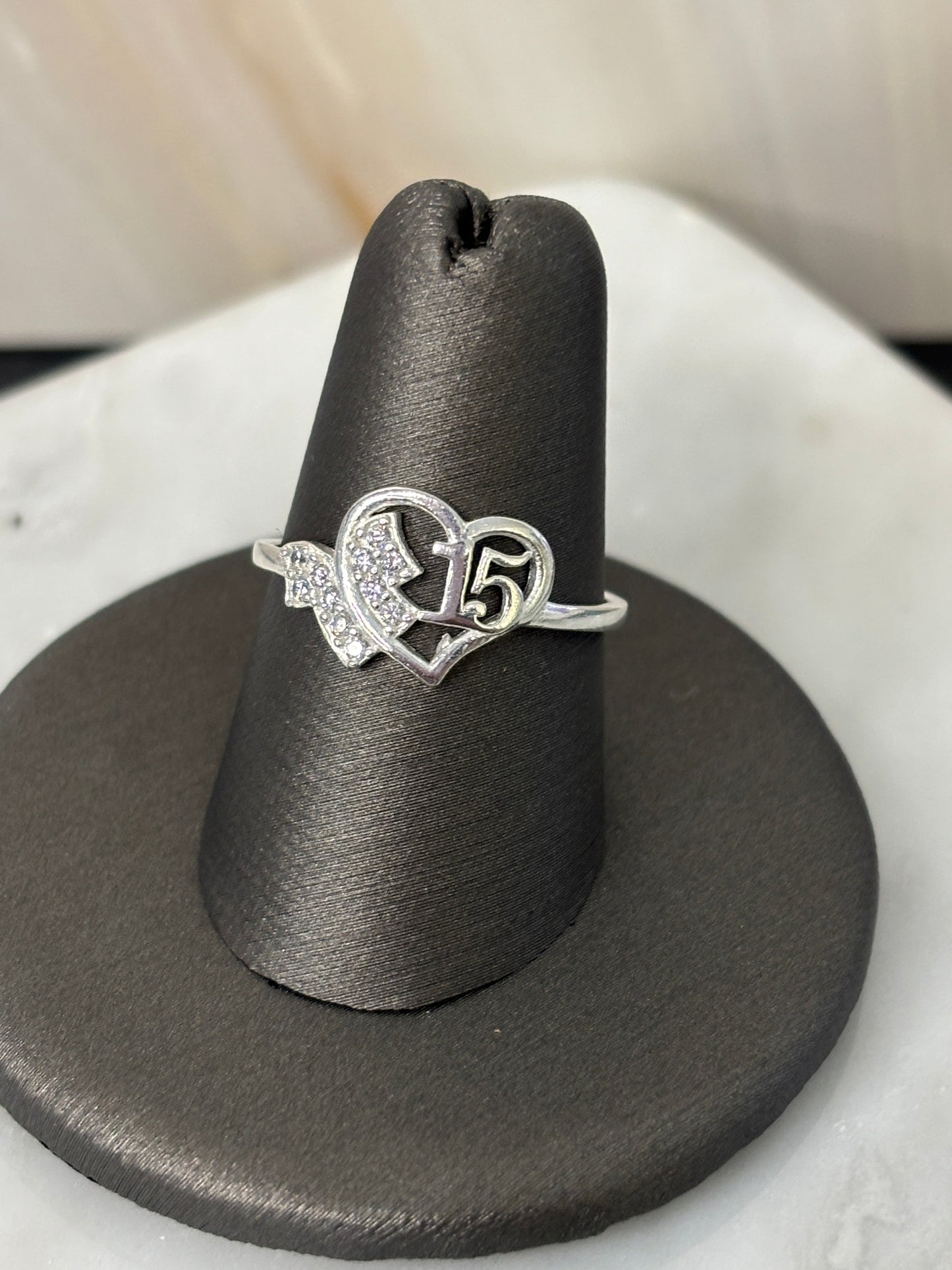 925 Sterling Silver Quinceañera Ring - Anillo de Quinceañera Plata