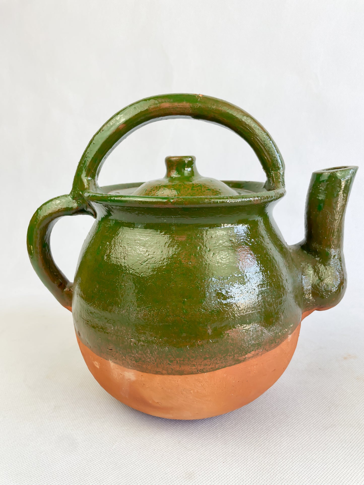 Tonala Mexican Tea Pot Tetera de Barro Lead Free Pottery Tea Pot Mexican Clay Pot